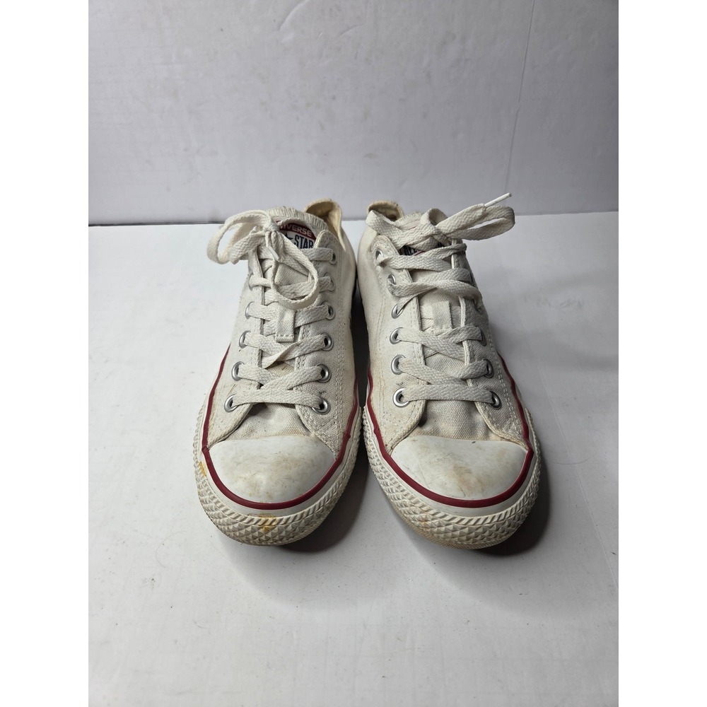 Converse Chuck Taylor All Star Low Top Off-White Canvas Sneakers Mens 7 Womens 9